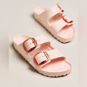 Birkenstock Arizona Eva Waterproof Slides Sandals In Light Rose Size L5 / EUR 36